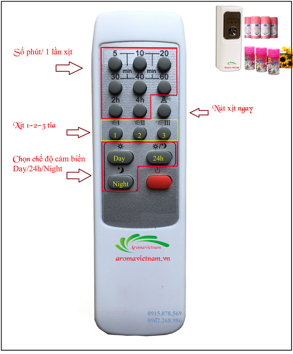 Máy xịt phòng tự động Aroma MG6R
